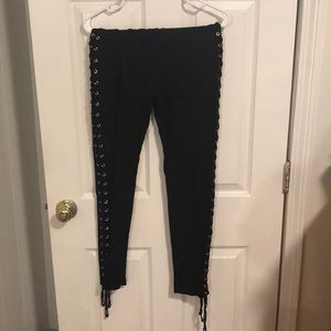 Lace up leggings